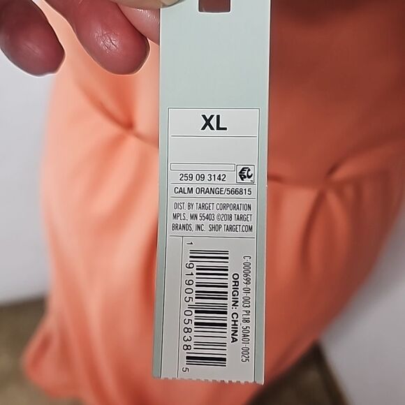 Maxi Dress by Prologue Silky Feel Orange Melon Color Size XL NWT - Picture 5 of 7